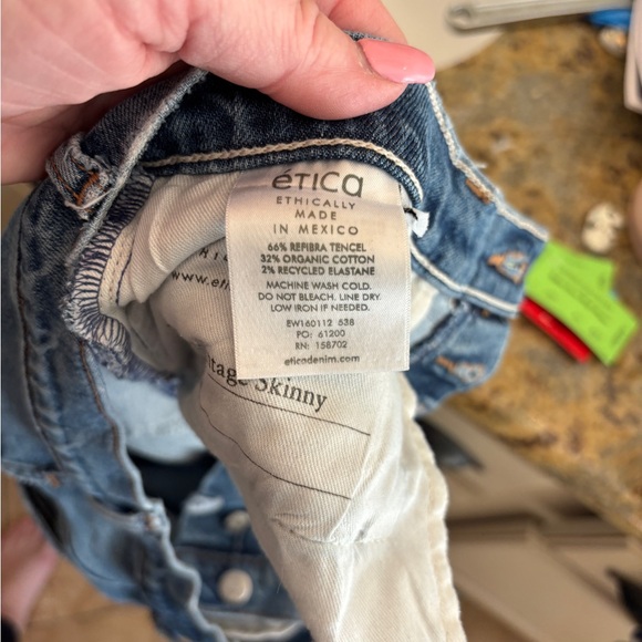 Ética Álex Vintage Skinny Button Fly Jeans Women’s Size 27 - Picture 10 of 11